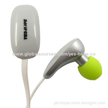 Stereo Earphones/Accessories for iPod, 20Hz to 20kHz Frequency Response